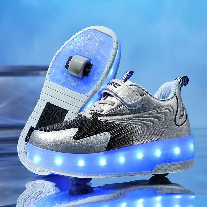 LED Roller Sneakers — Light-Up Shoes for Kids 15