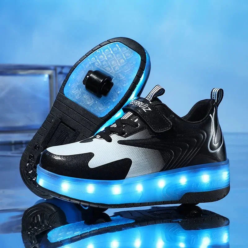 LED Roller Sneakers — Light-Up Shoes for Kids 16