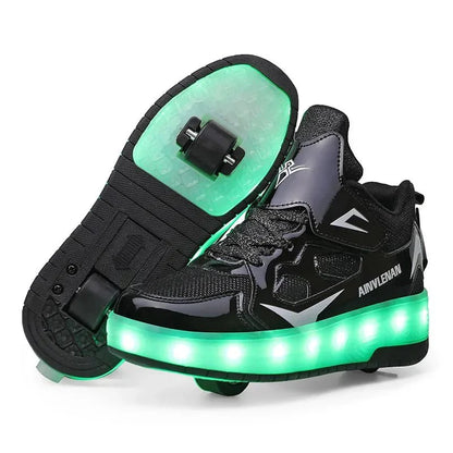 LED Roller Sneakers — Light-Up Shoes for Kids 2