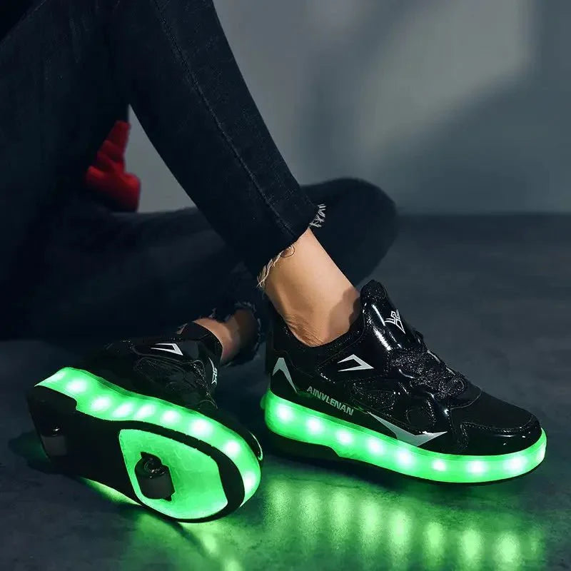 LED Roller Sneakers — Light-Up Shoes for Kids 3