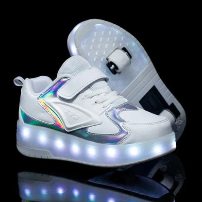LED Roller Sneakers — Light-Up Shoes for Kids 4