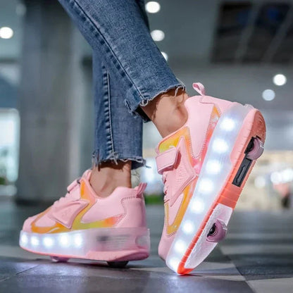 LED Roller Sneakers — Light-Up Shoes for Kids 6