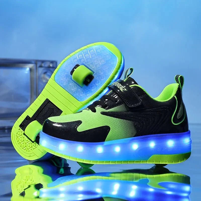 LED Roller Sneakers — Light-Up Shoes for Kids 9