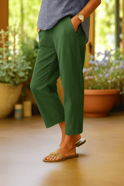 Lightweight Straight-Leg Summer Pants with Pockets 4