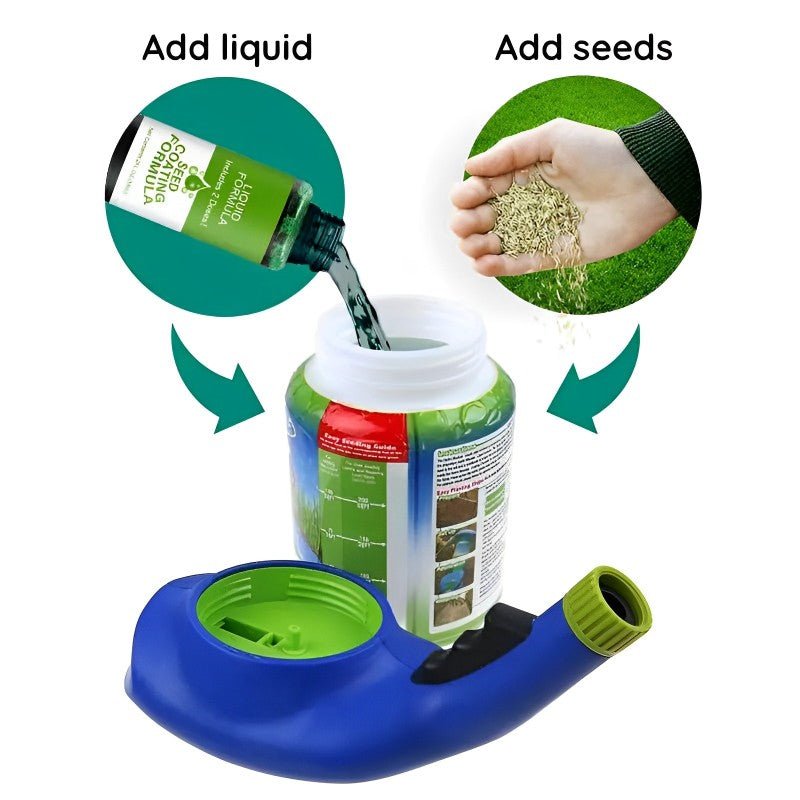 Liquid Lawn Spray Grass Seed Kit — Easy Patch Repair 12