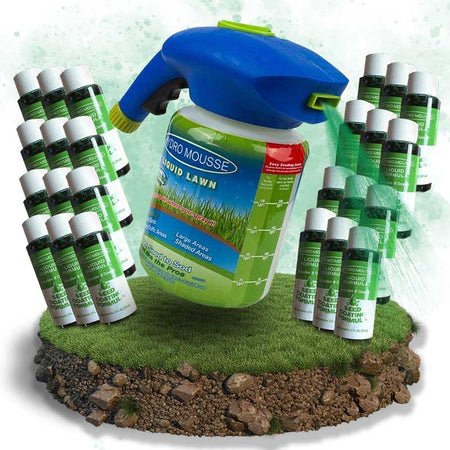 Liquid Lawn Spray Grass Seed Kit — Easy Patch Repair 13