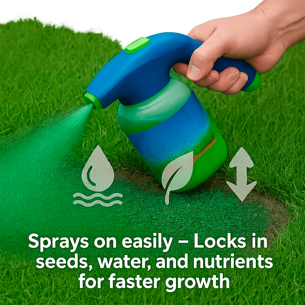 Liquid Lawn Spray Grass Seed Kit — Easy Patch Repair 4
