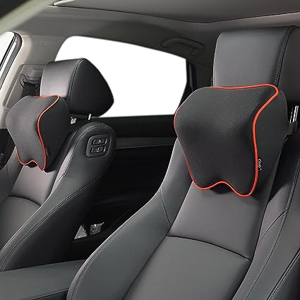 Memory Foam Car Neck Pillows — Ergonomic Set of 2 1