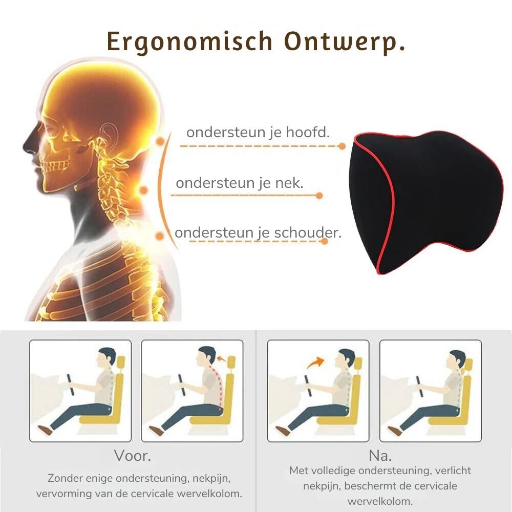 Memory Foam Car Neck Pillows — Ergonomic Set of 2 8