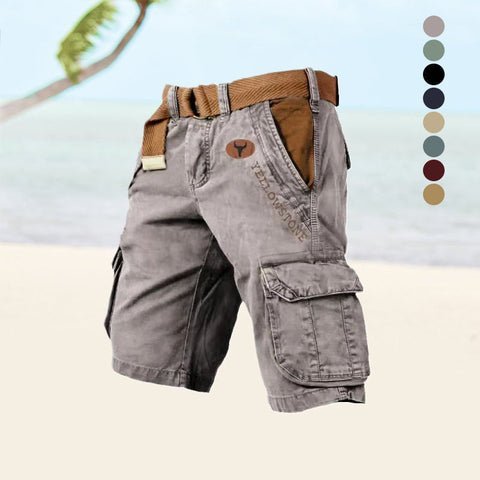 Men's Cotton Cargo Shorts — Six-Pocket Utility 10