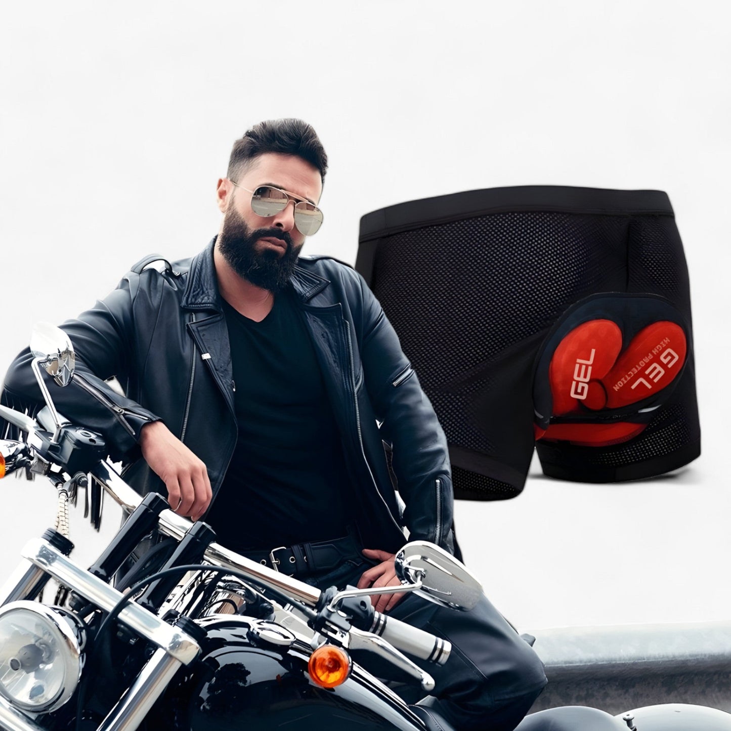 Men's Leather Motorcycle Pants With Gel Comfort Padding 6
