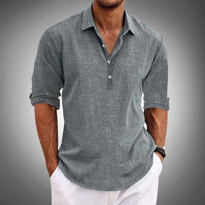 Men's Linen Polo Shirt — Breathable Classic Fit 2