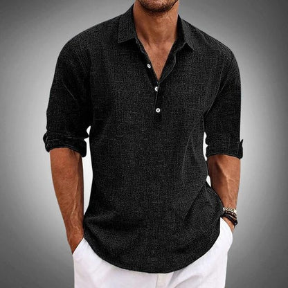 Men's Linen Polo Shirt — Breathable Classic Fit 3