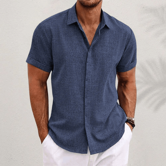 Men's Linen Shirt — Breathable Short-Sleeve Summer 1