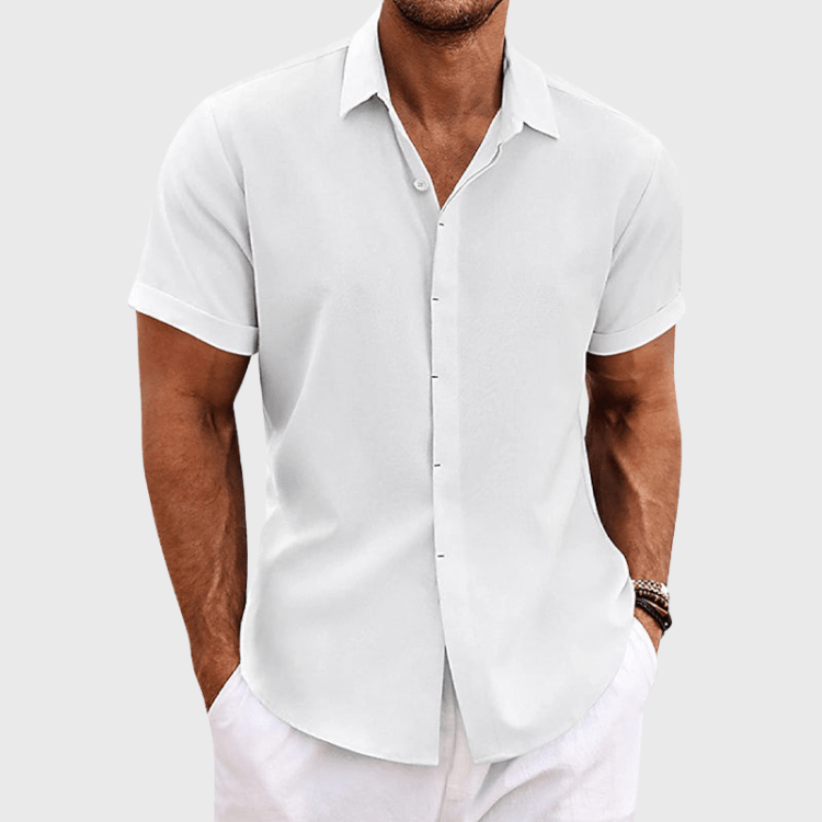 Men's Linen Shirt — Breathable Short-Sleeve Summer 6