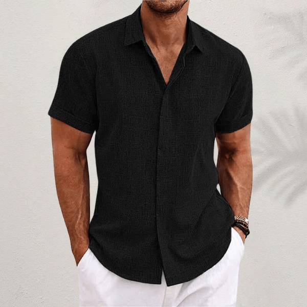 Men's Linen Shirt — Breathable Short-Sleeve Summer 7