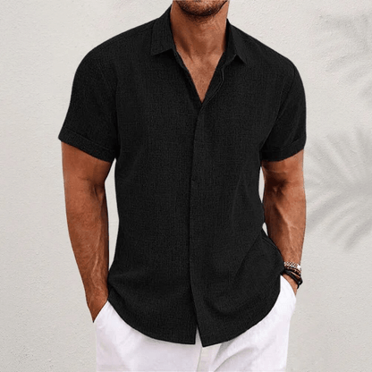 Men's Linen Shirt — Breathable Short-Sleeve Summer 7