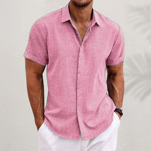 Men's Linen Shirt — Breathable Short-Sleeve Summer 8