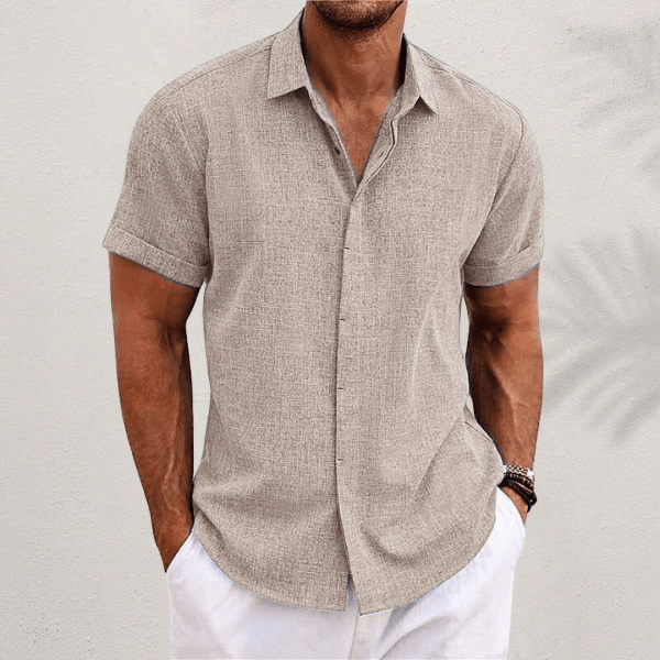 Men's Linen Shirt — Breathable Short-Sleeve Summer 9
