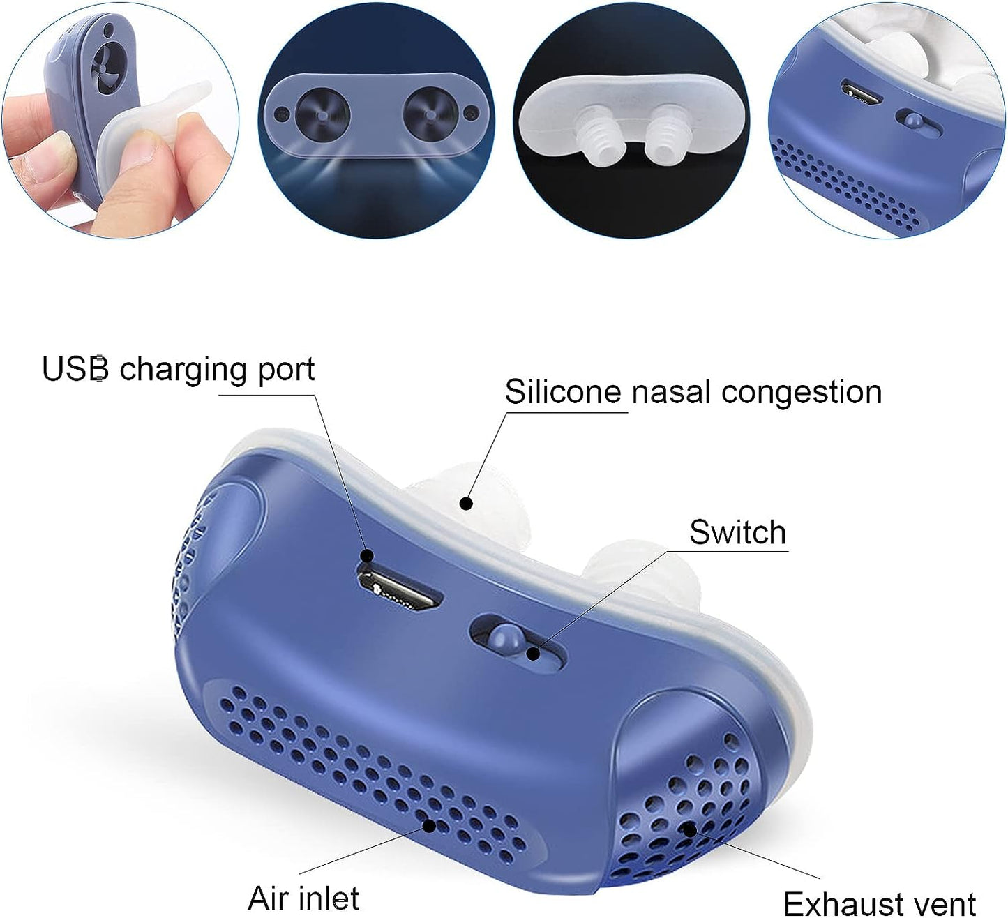 Micro CPAP Anti-Snoring Device for Mild Sleep Apnea 7