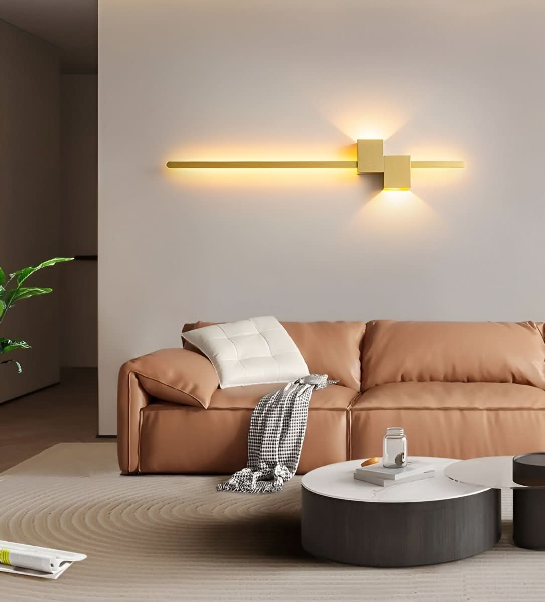 Minimalist LED Wall Sconce — Indirect Metal Lighting 4