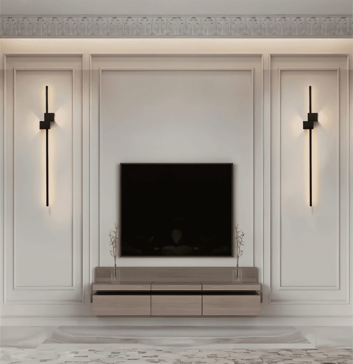 Minimalist LED Wall Sconce — Indirect Metal Lighting 6