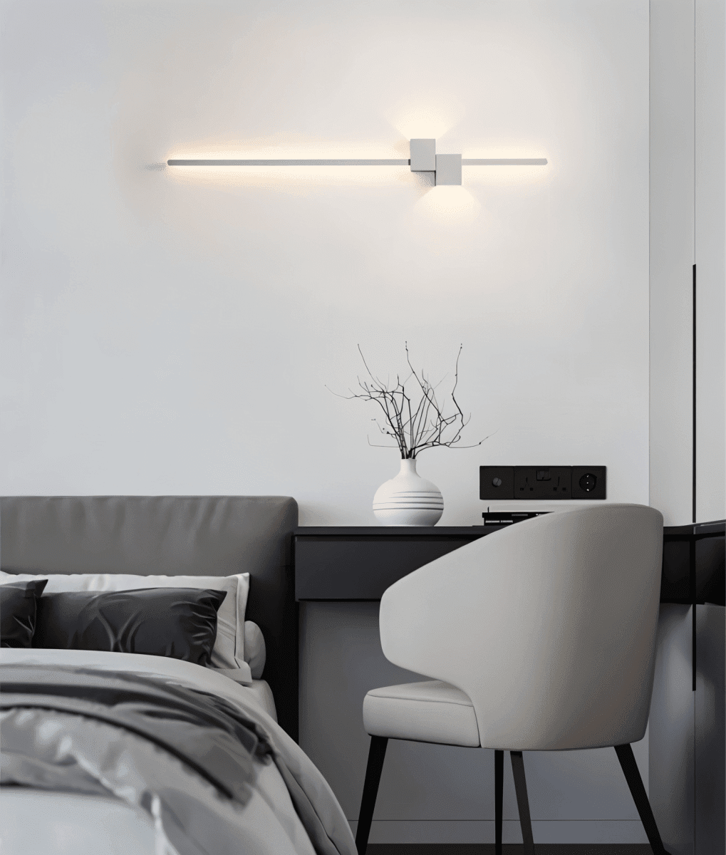 Minimalist LED Wall Sconce — Indirect Metal Lighting 9