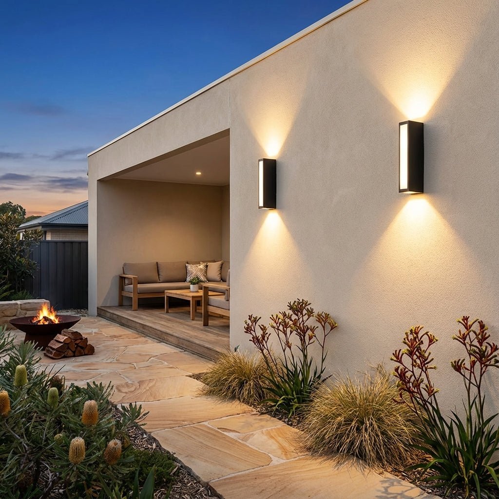 Modern Outdoor LED Wall Light in Black Aluminum 2
