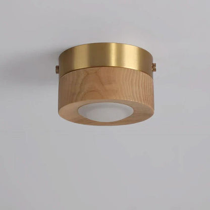 Modern Walnut Wood LED Ceiling Light 3