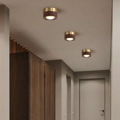 Modern Walnut Wood LED Ceiling Light 4