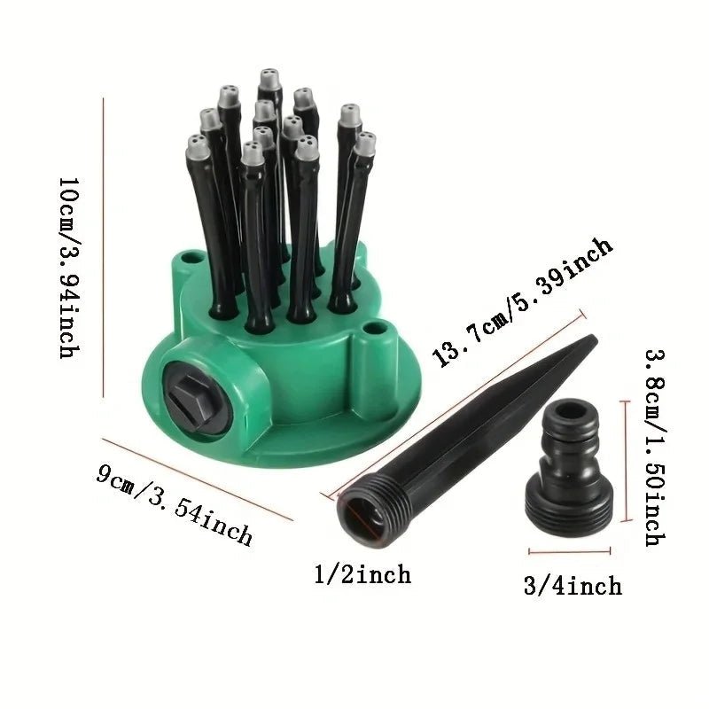 Multi-Head 360° Automatic Garden Sprinkler 8