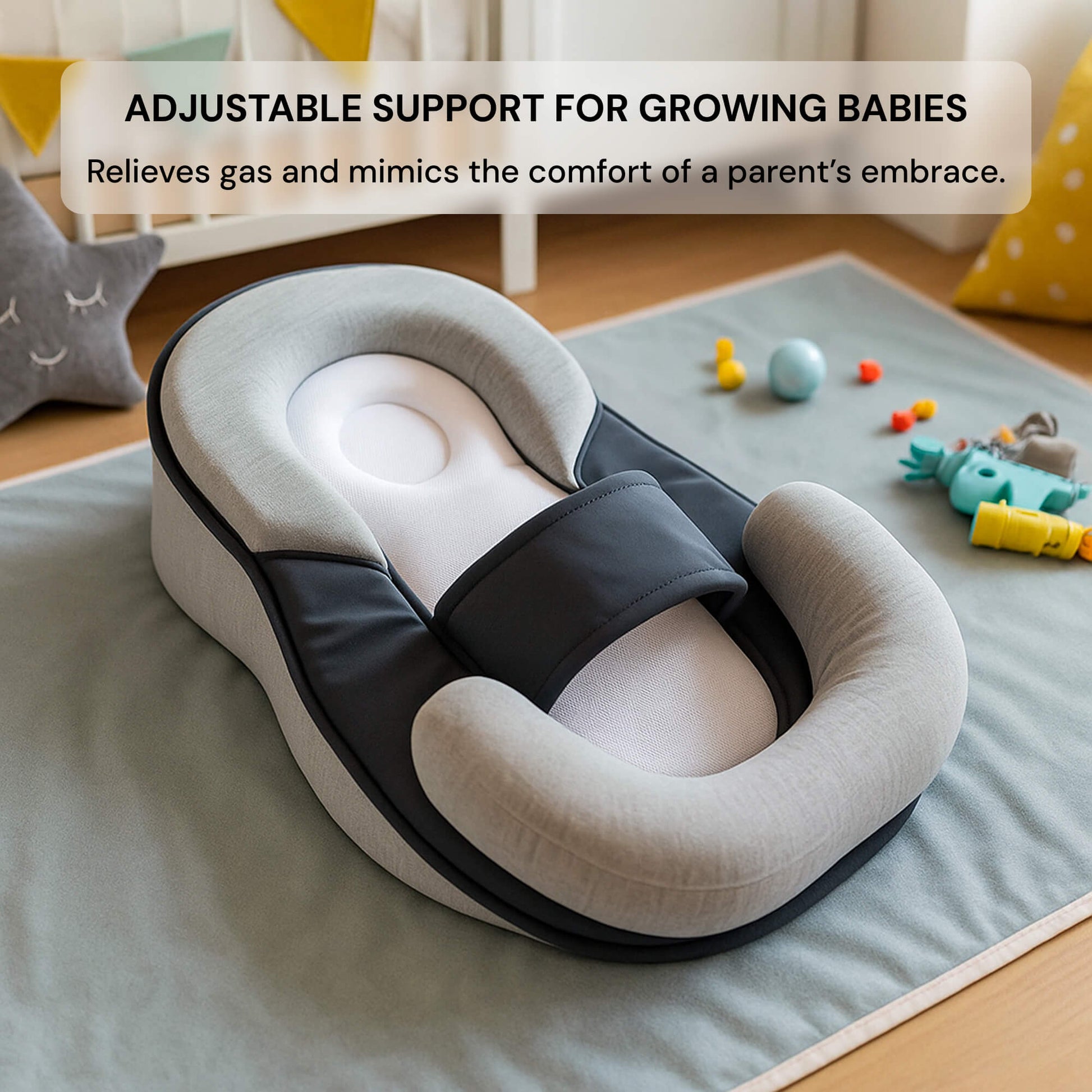 Newborn Anti-Reflux Sleep Nest — 15° Incline Wedge 4
