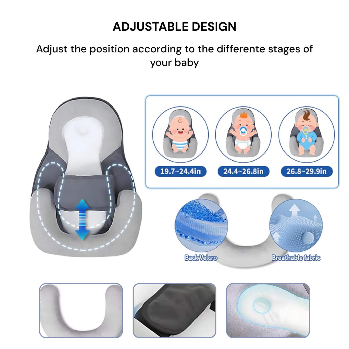 Newborn Anti-Reflux Sleep Nest — 15° Incline Wedge 6