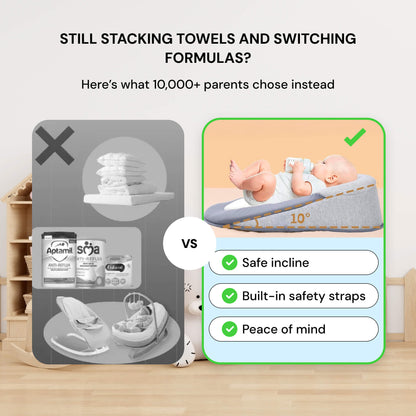 Newborn Anti-Reflux Sleep Nest — 15° Incline Wedge 8