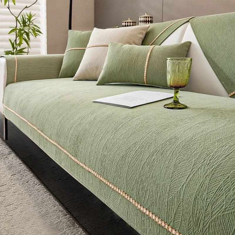 Non-Slip Linen Sofa Cover — Elegant Furniture Protection 14
