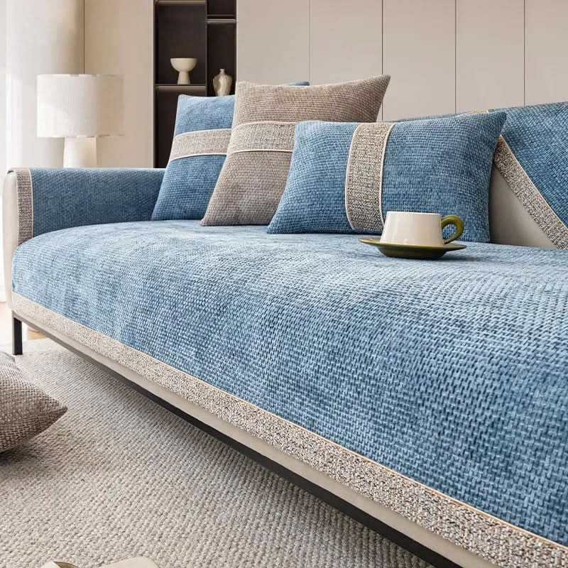 Non-Slip Linen Sofa Cover — Elegant Furniture Protection 4