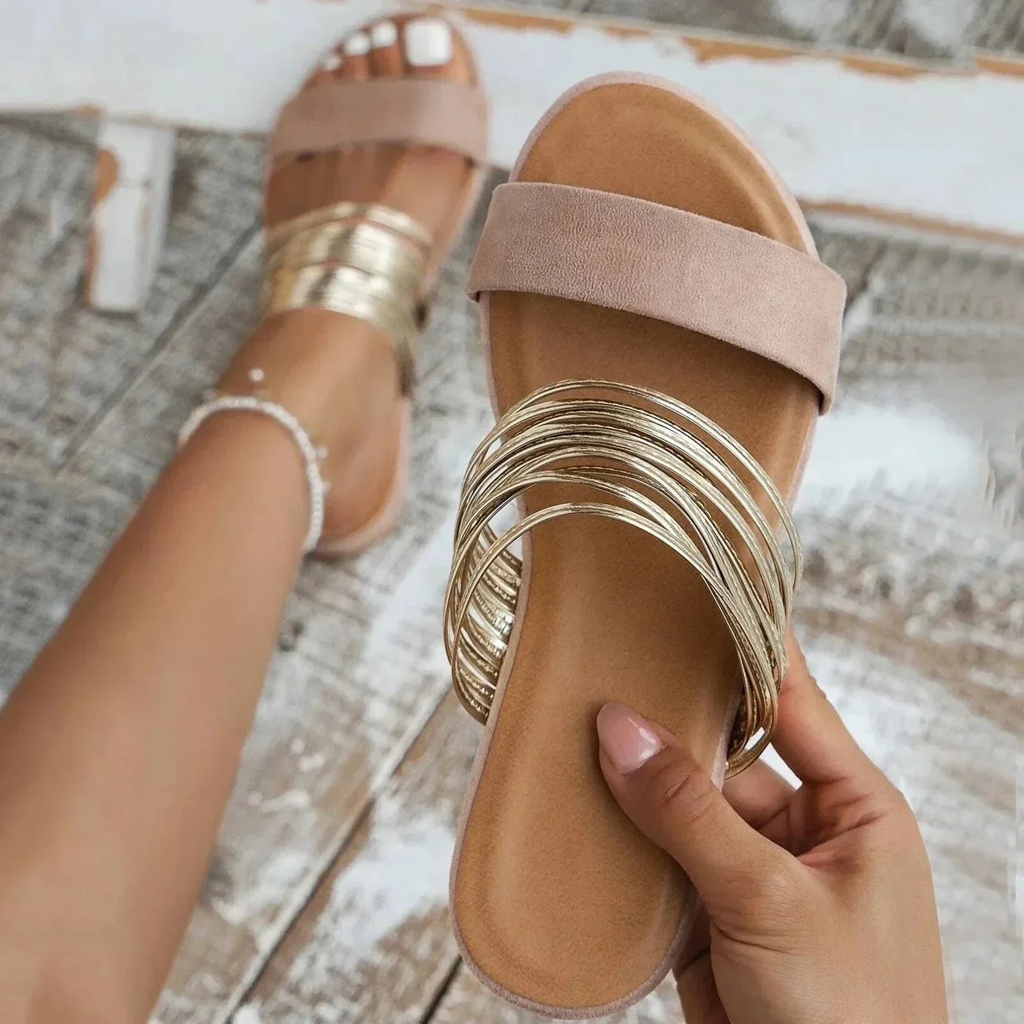 Orthopedic Slip-On Sandals — Cushioned Suede Comfort 4