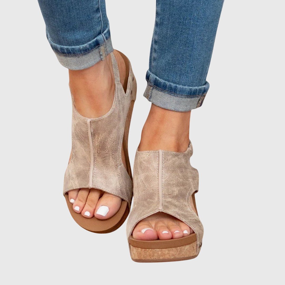 Orthopedic Wedge Sandals — Adjustable Strap Comfort 1