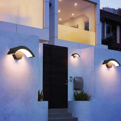 Outdoor LED Wall Light — Curved Motion Sensor Lamp IP65 3