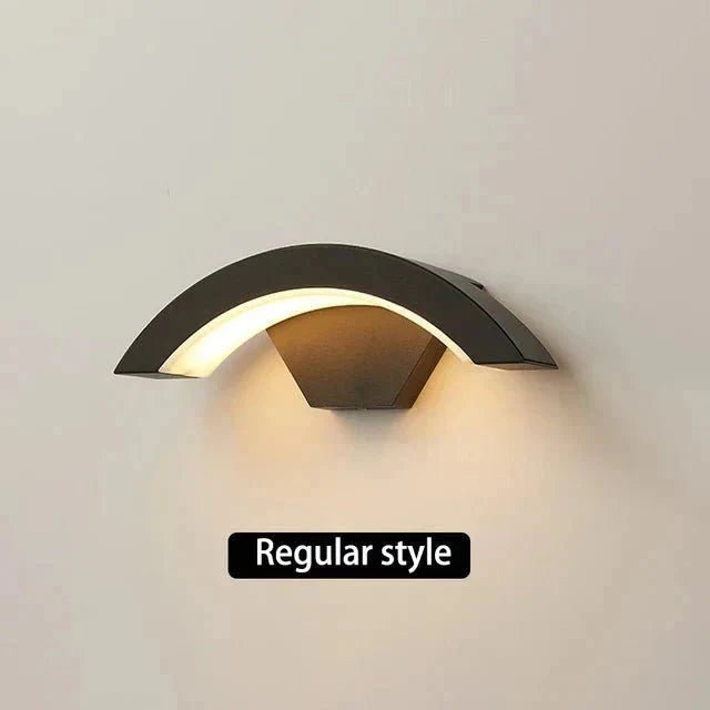 Outdoor LED Wall Light — Curved Motion Sensor Lamp IP65 5