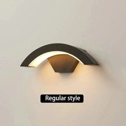 Outdoor LED Wall Light — Curved Motion Sensor Lamp IP65 5
