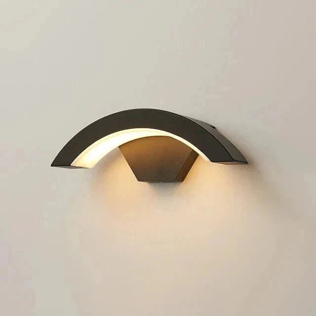 Outdoor LED Wall Light — Curved Motion Sensor Lamp IP65 7