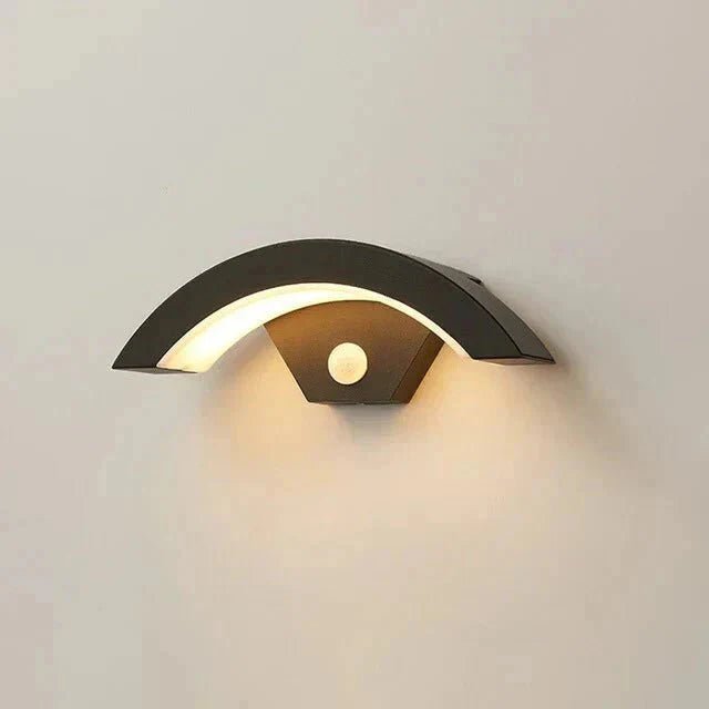 Outdoor LED Wall Light — Curved Motion Sensor Lamp IP65 8