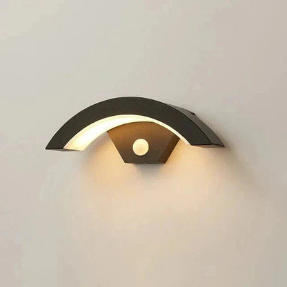 Outdoor LED Wall Light — Curved Motion Sensor Lamp IP65 8
