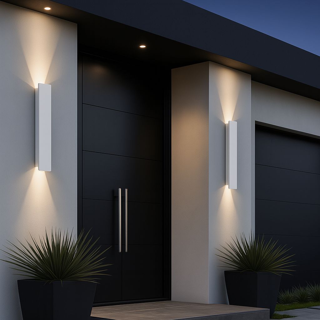 Outdoor LED Wall Light — Weatherproof White Sconce 4