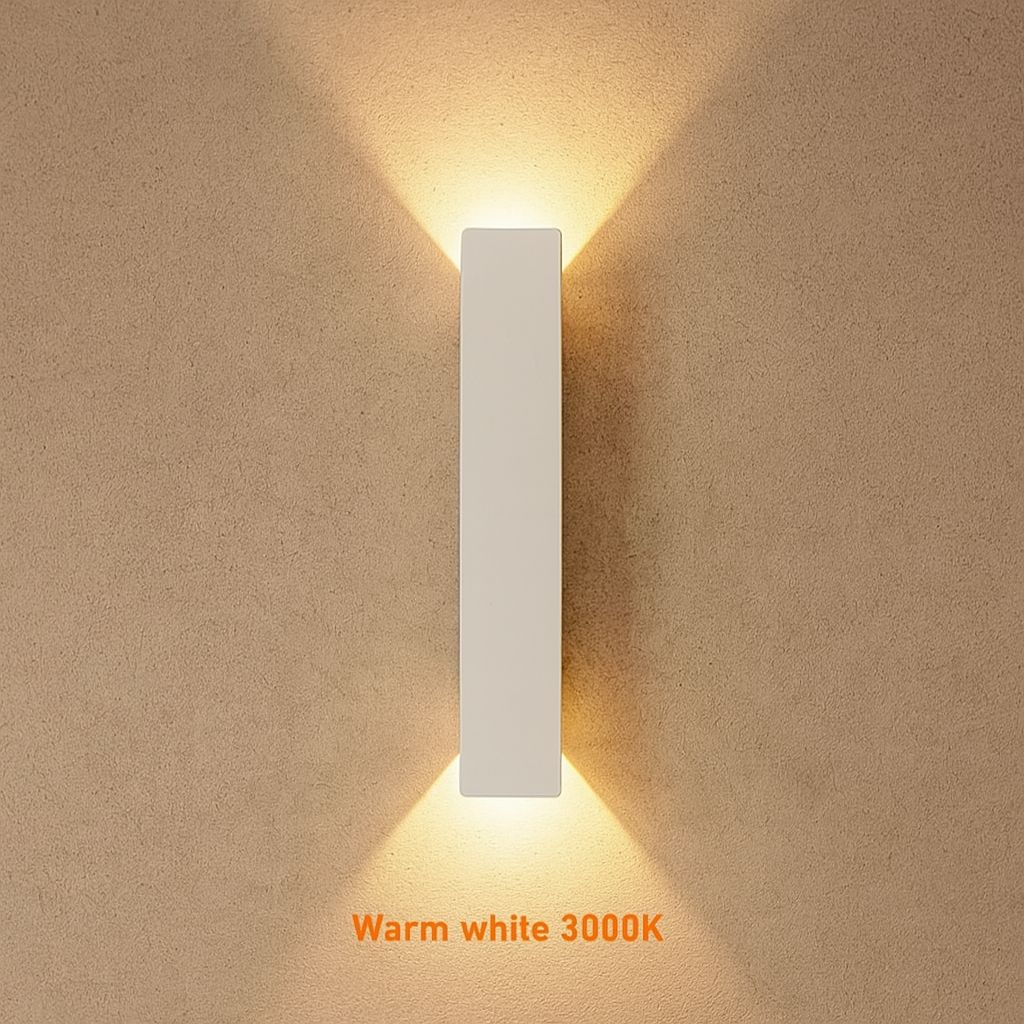 Outdoor LED Wall Light — Weatherproof White Sconce 8