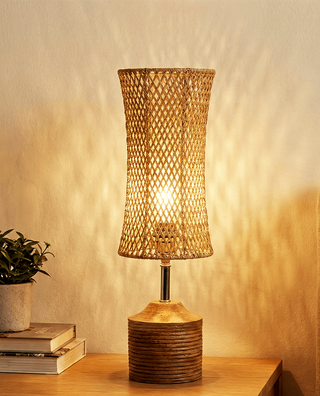 Paolo Table Lamp — Natural Woven Fiber Shade 3