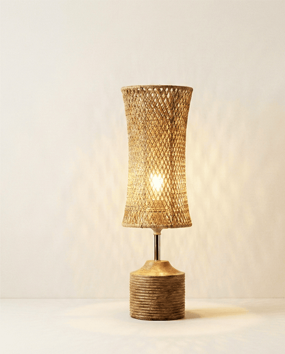 Paolo Table Lamp — Natural Woven Fiber Shade 5