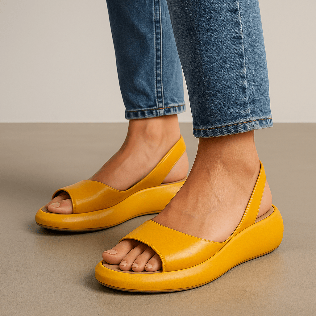 Platform Slingback Sandals — Cushioned Insole Comfort 1