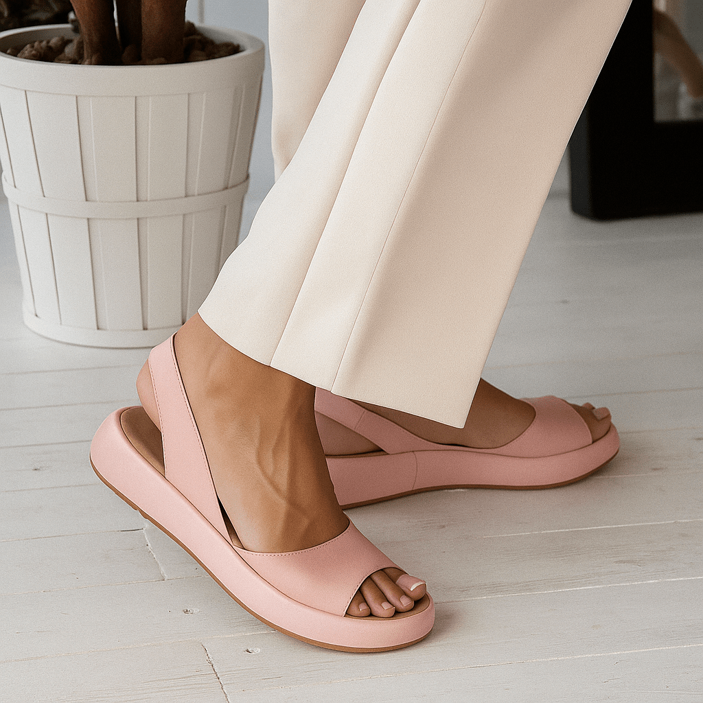 Platform Slingback Sandals — Cushioned Insole Comfort 6